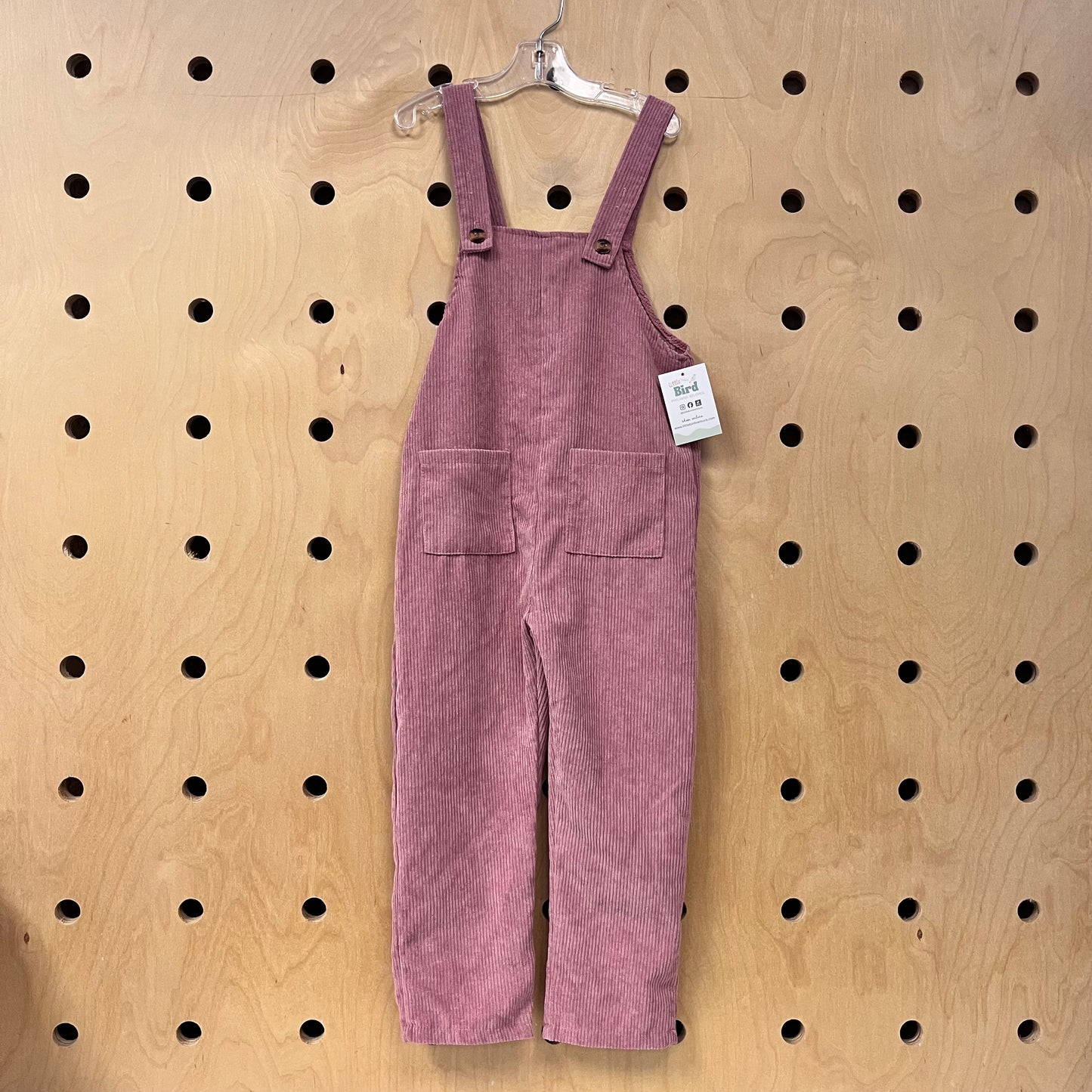 Pink Cord Overalls