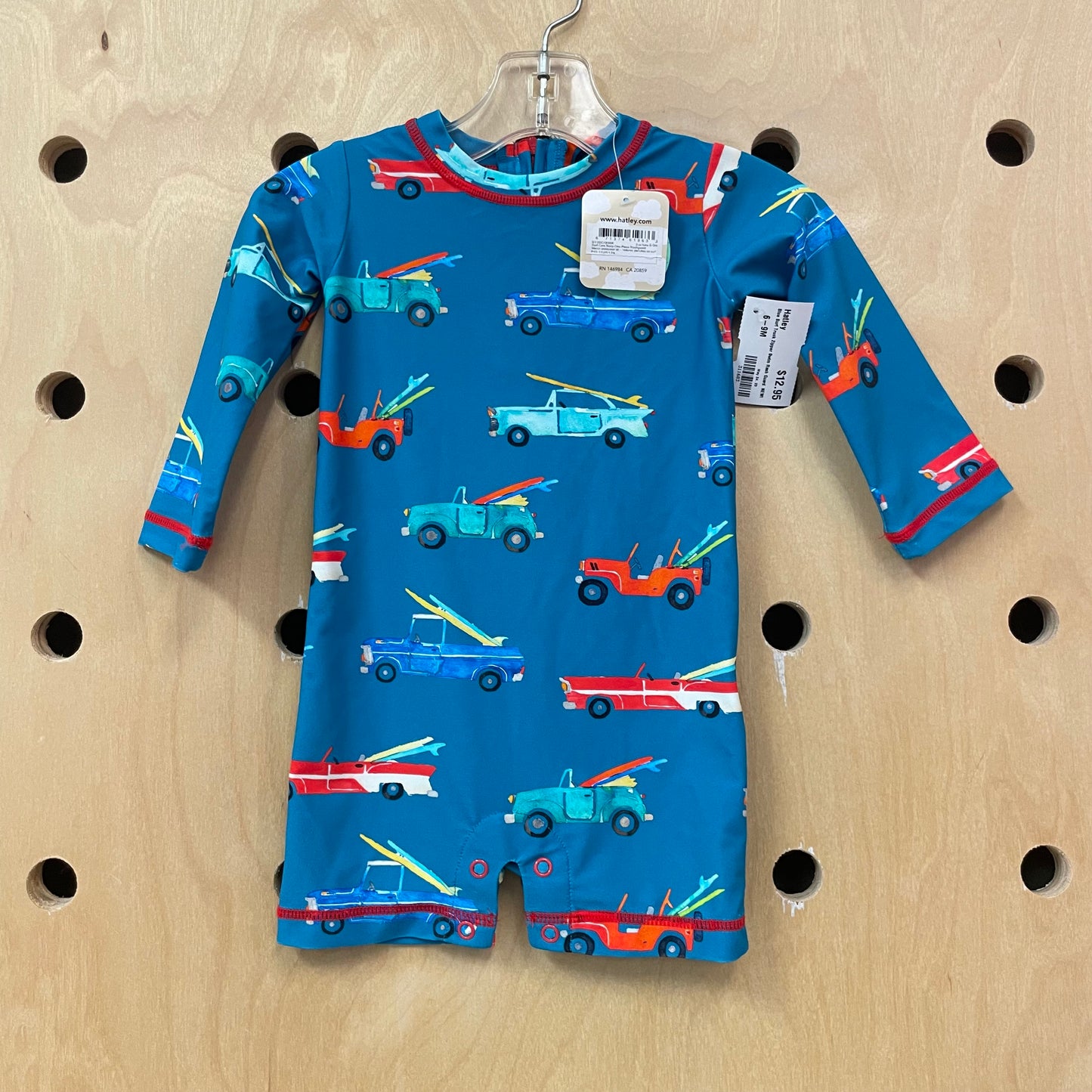 Blue Surf Truck Zipper Swim Rash Guard  NEW!