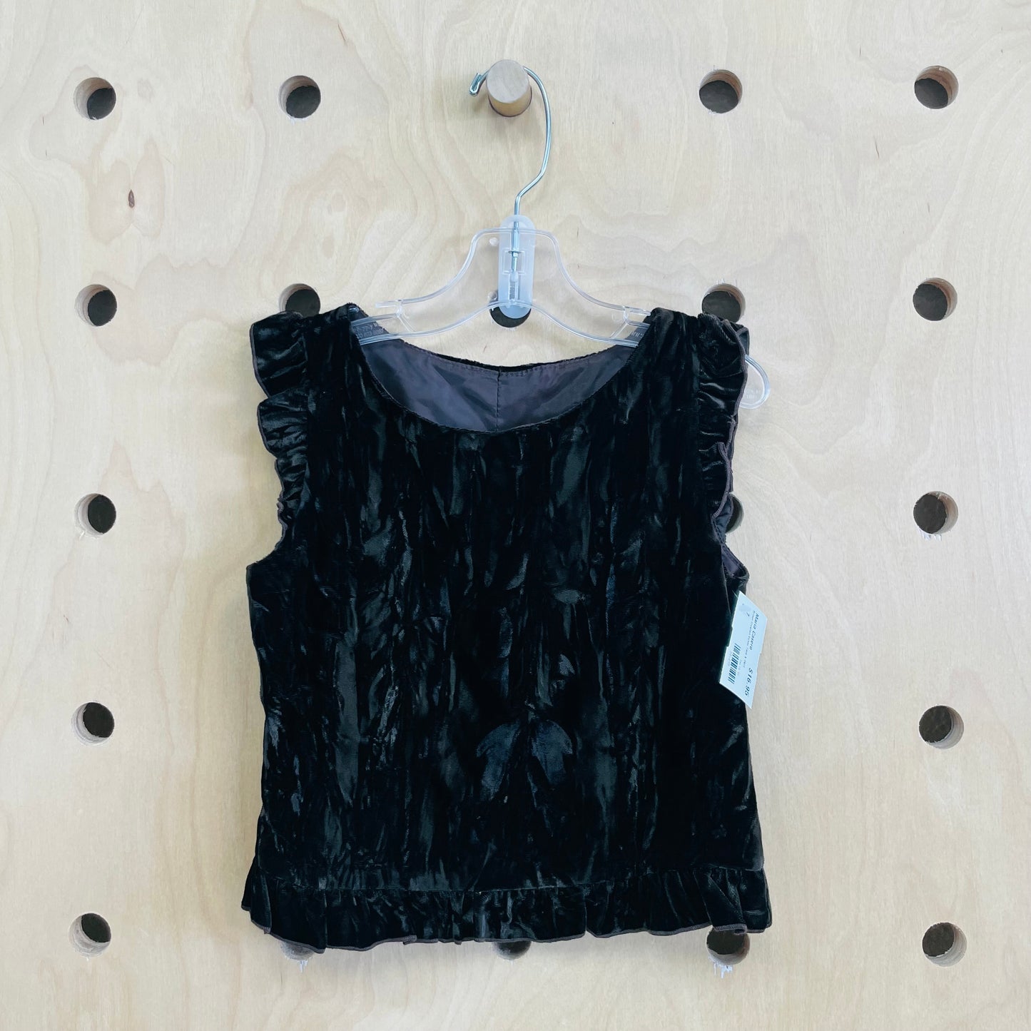 Brown Crushed Velvet Tank & Skirt