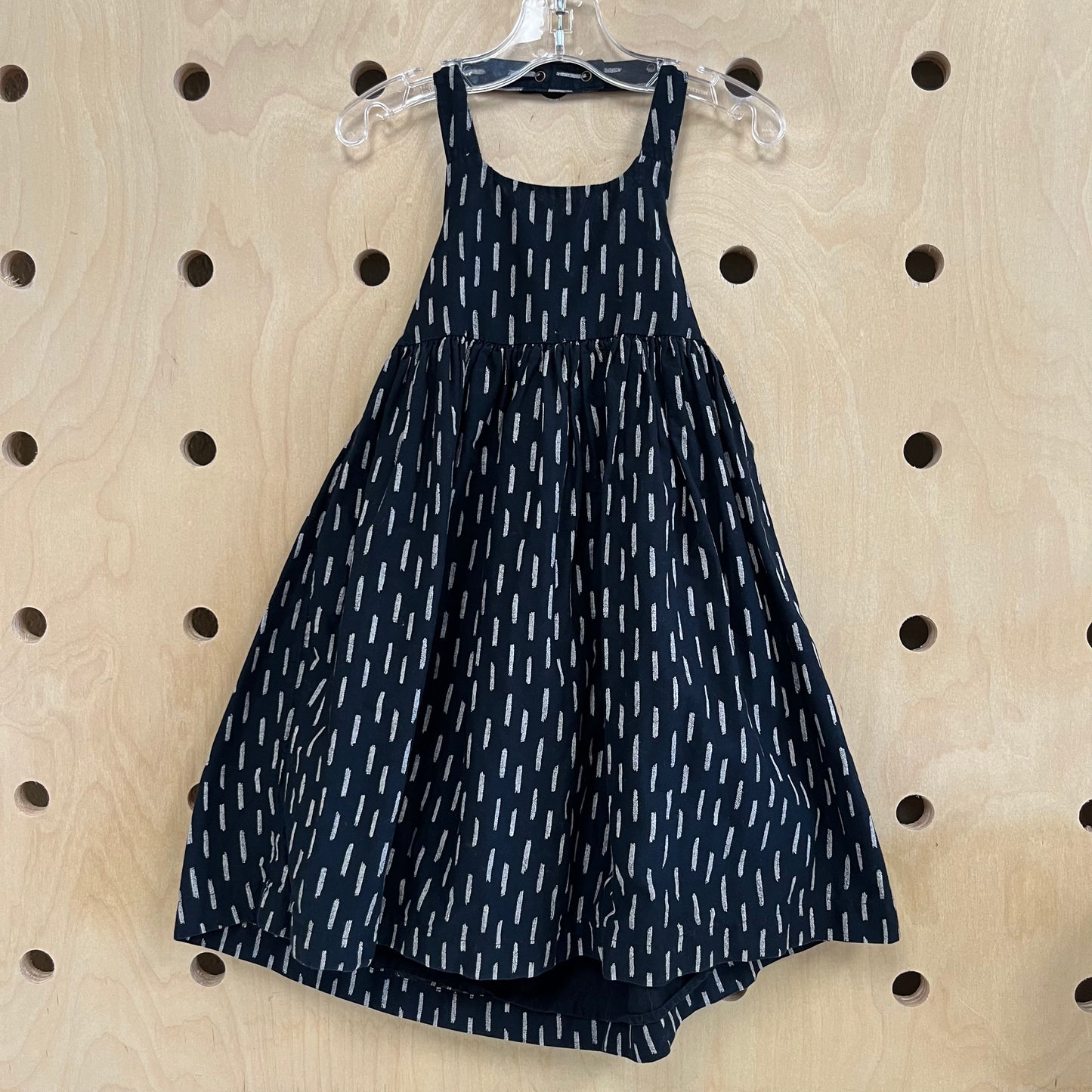 Navy+White Dashes Dress