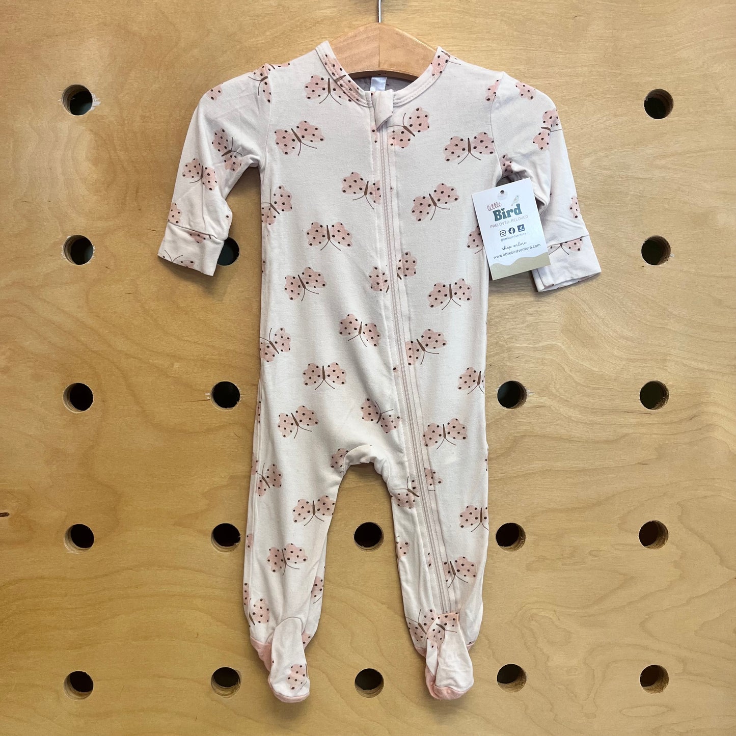 Pink Butterflies Footies