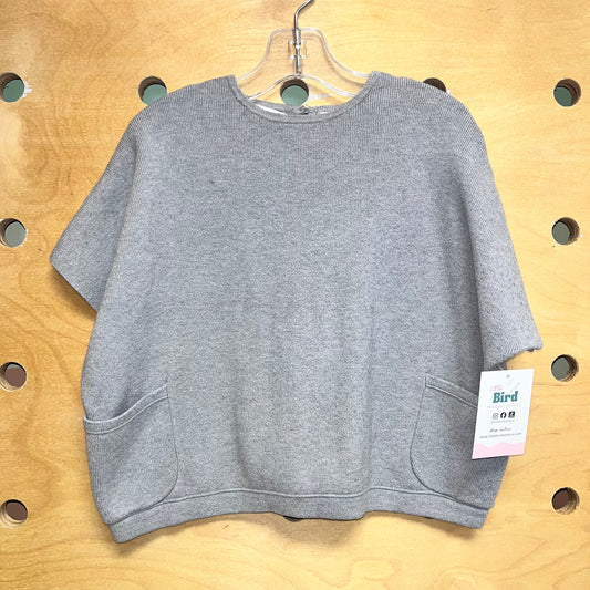 Grey Boxy Sweater Top