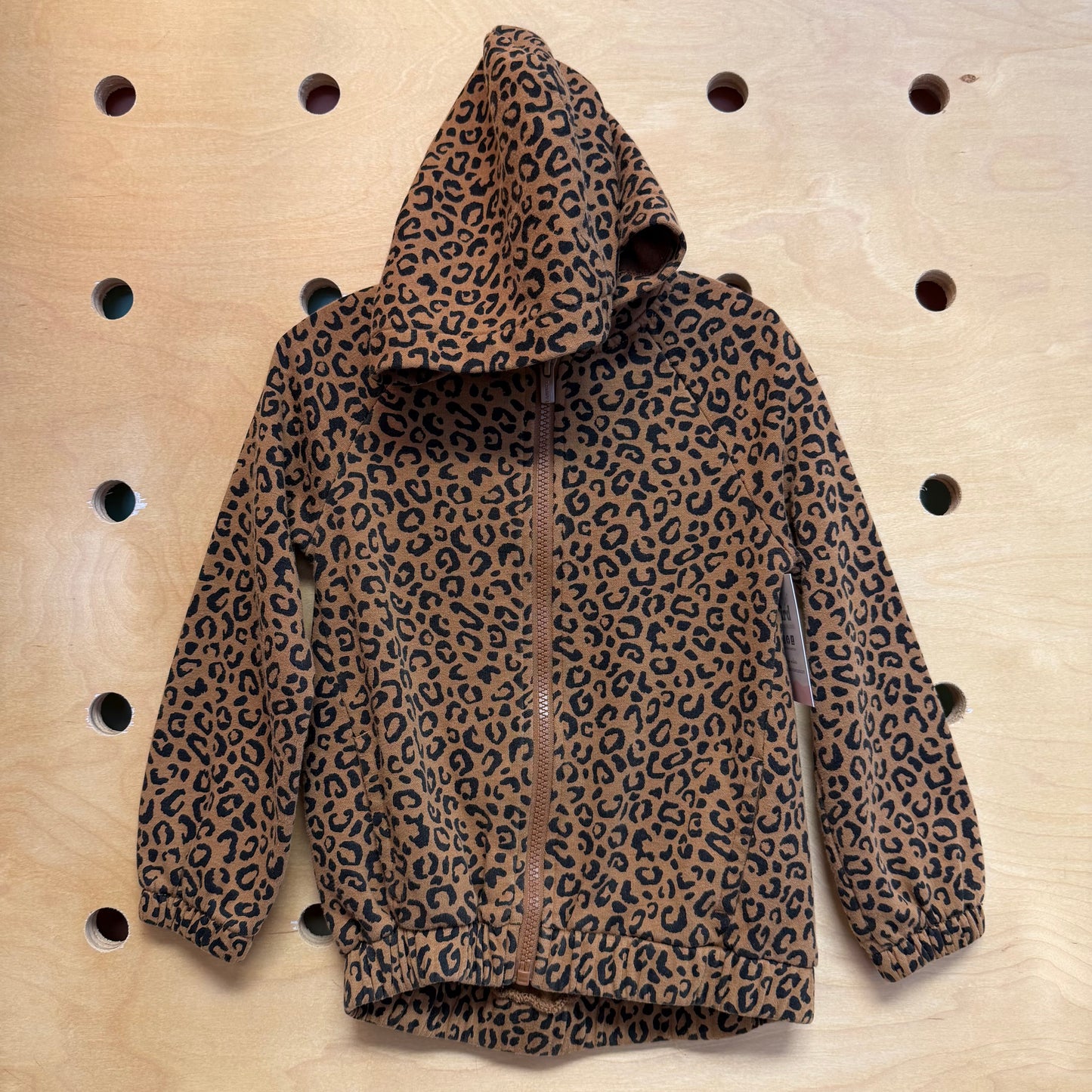 Leopard Print Zip Hoodie