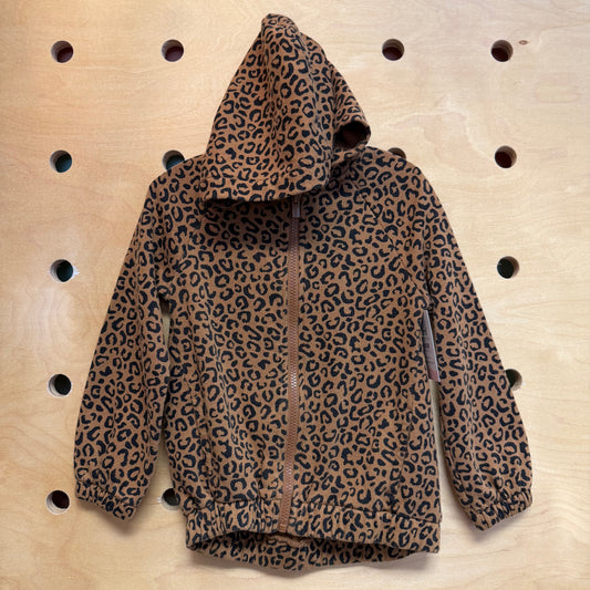 Leopard Print Zip Hoodie