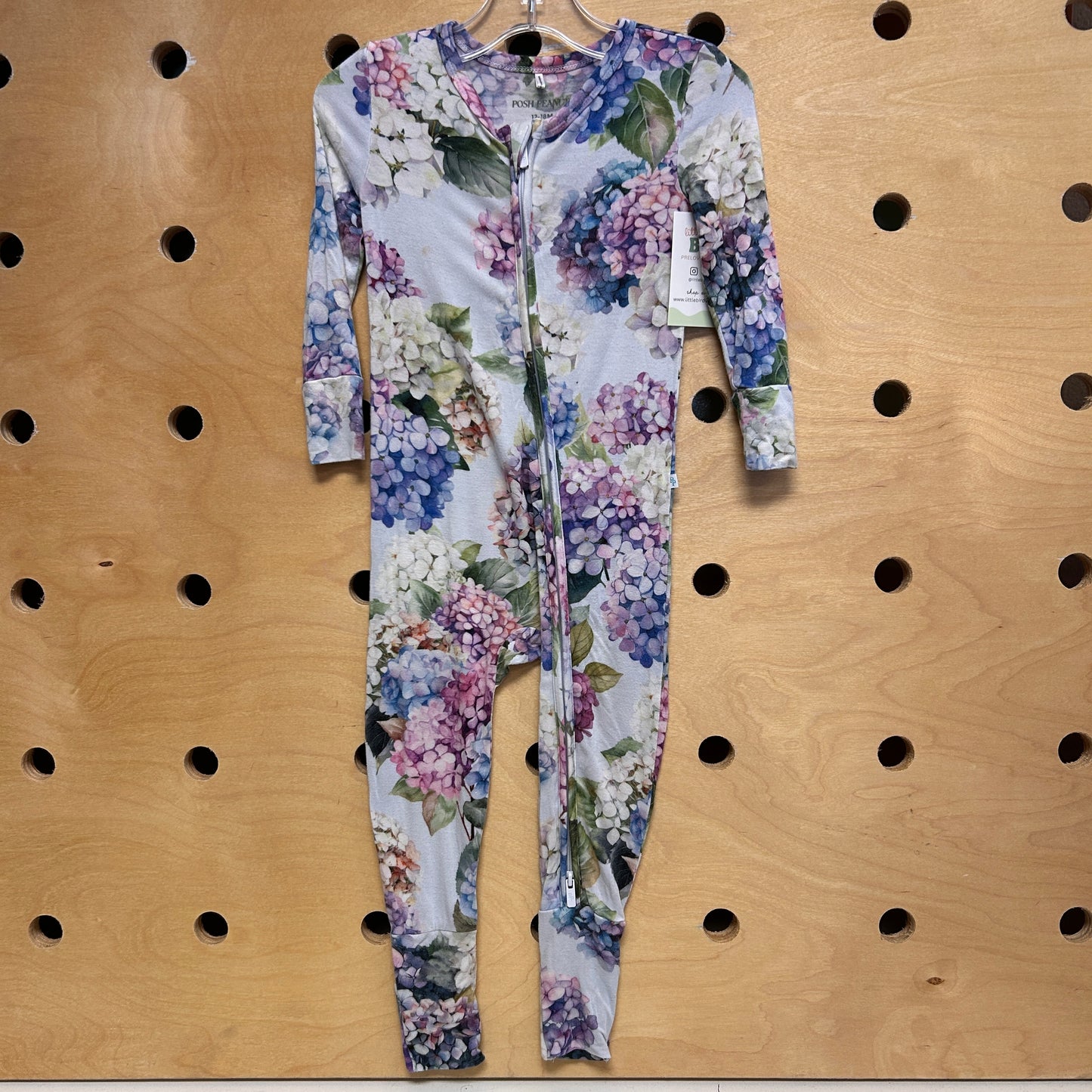 Blue/Purple Floral Bamboo Zippy