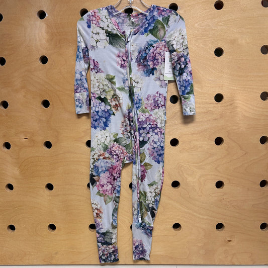 Blue/Purple Floral Bamboo Zippy