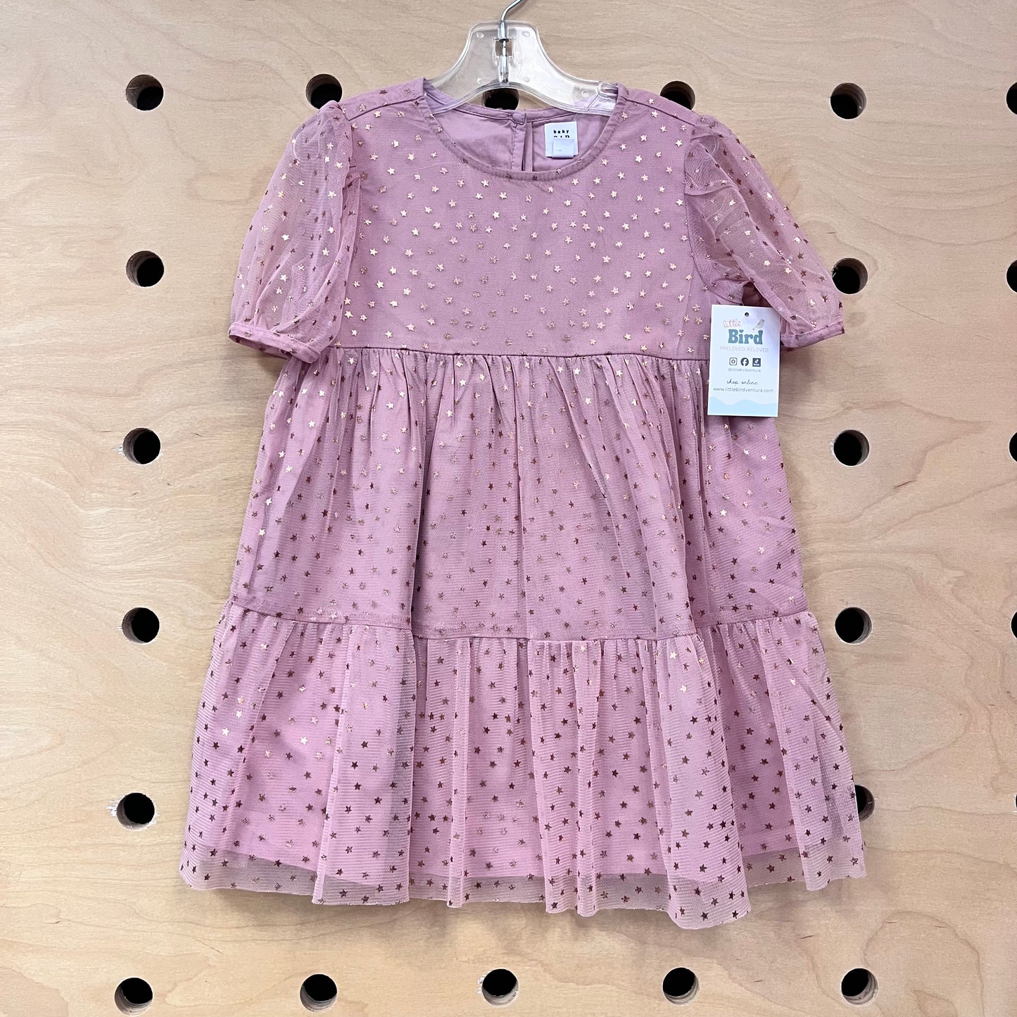 Pink & Gold Stars Tulle Dress