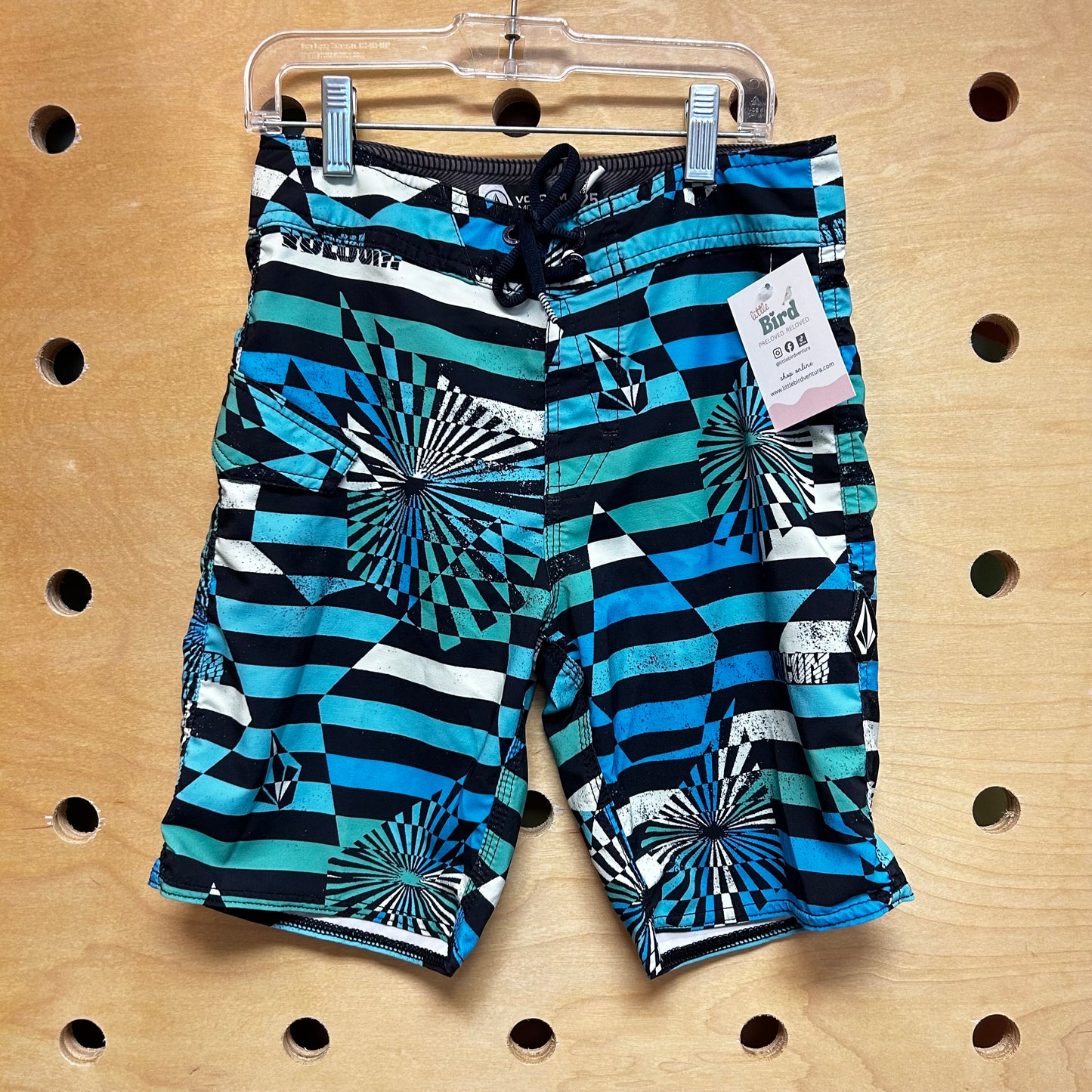 Striped Mod-Tech Board Shorts