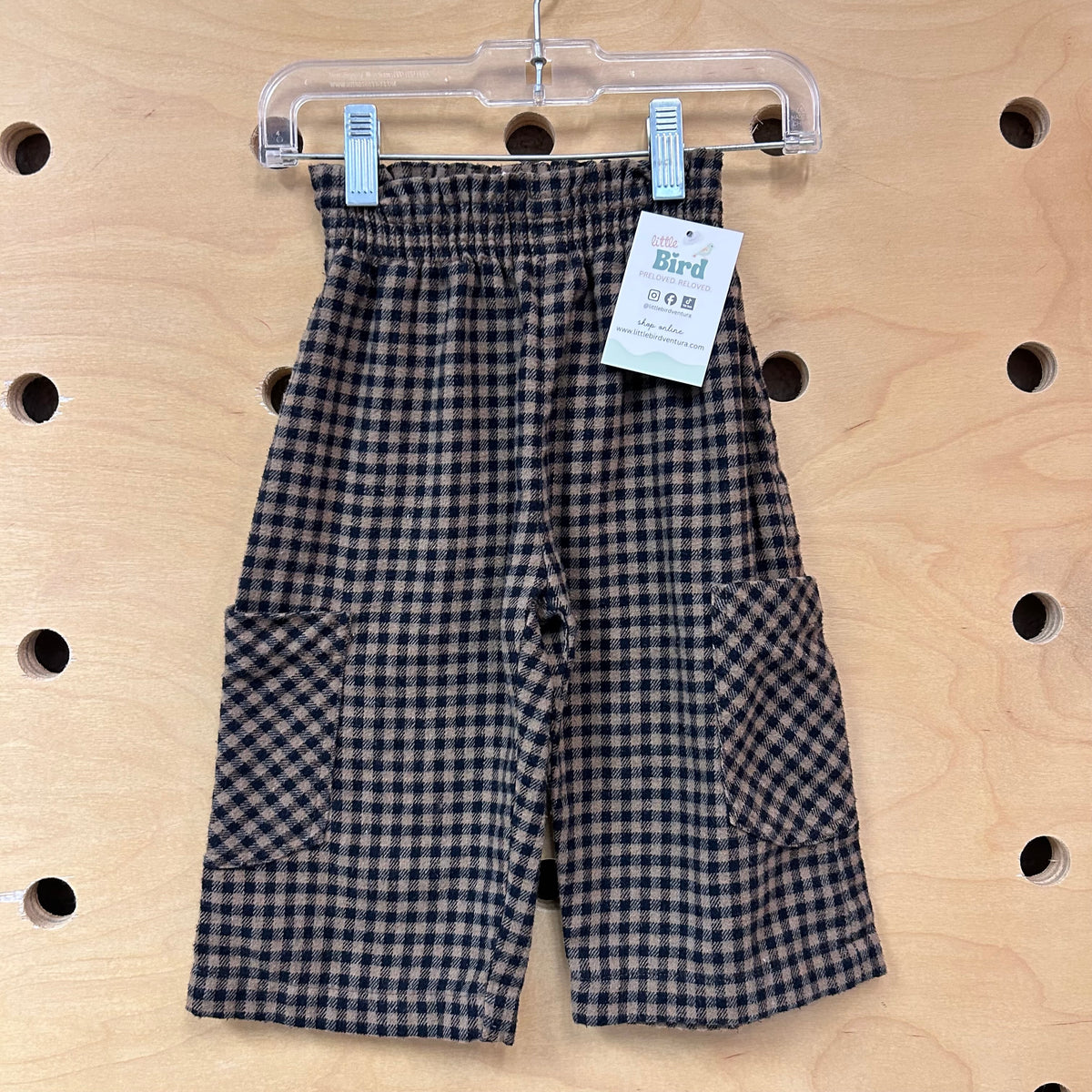 Brown & Black Gingham Pants