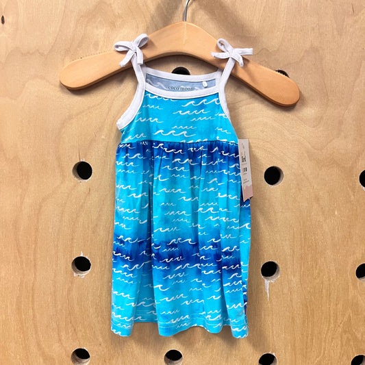 Blue Waves Bamboo Dress