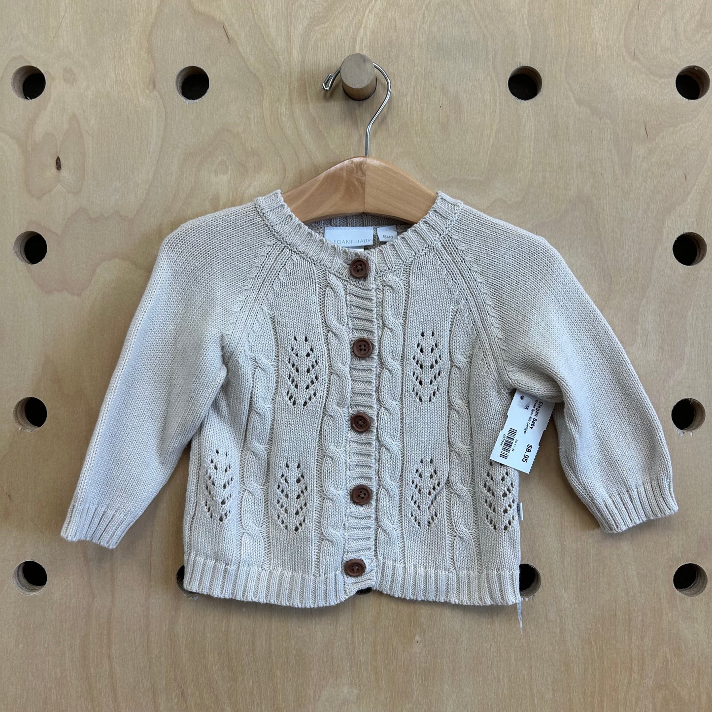 Cream Open Knit Cardigan