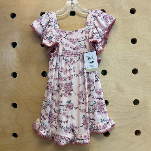 Pink Cherry Blossom Bamboo Romper