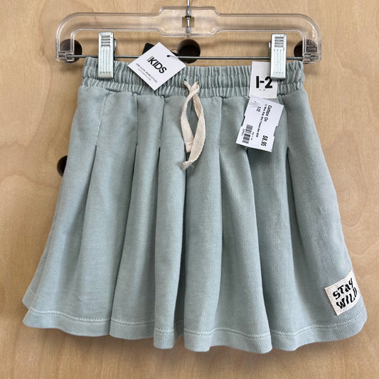 Lt Blue Stay Wild Pleated Skirt NEW!