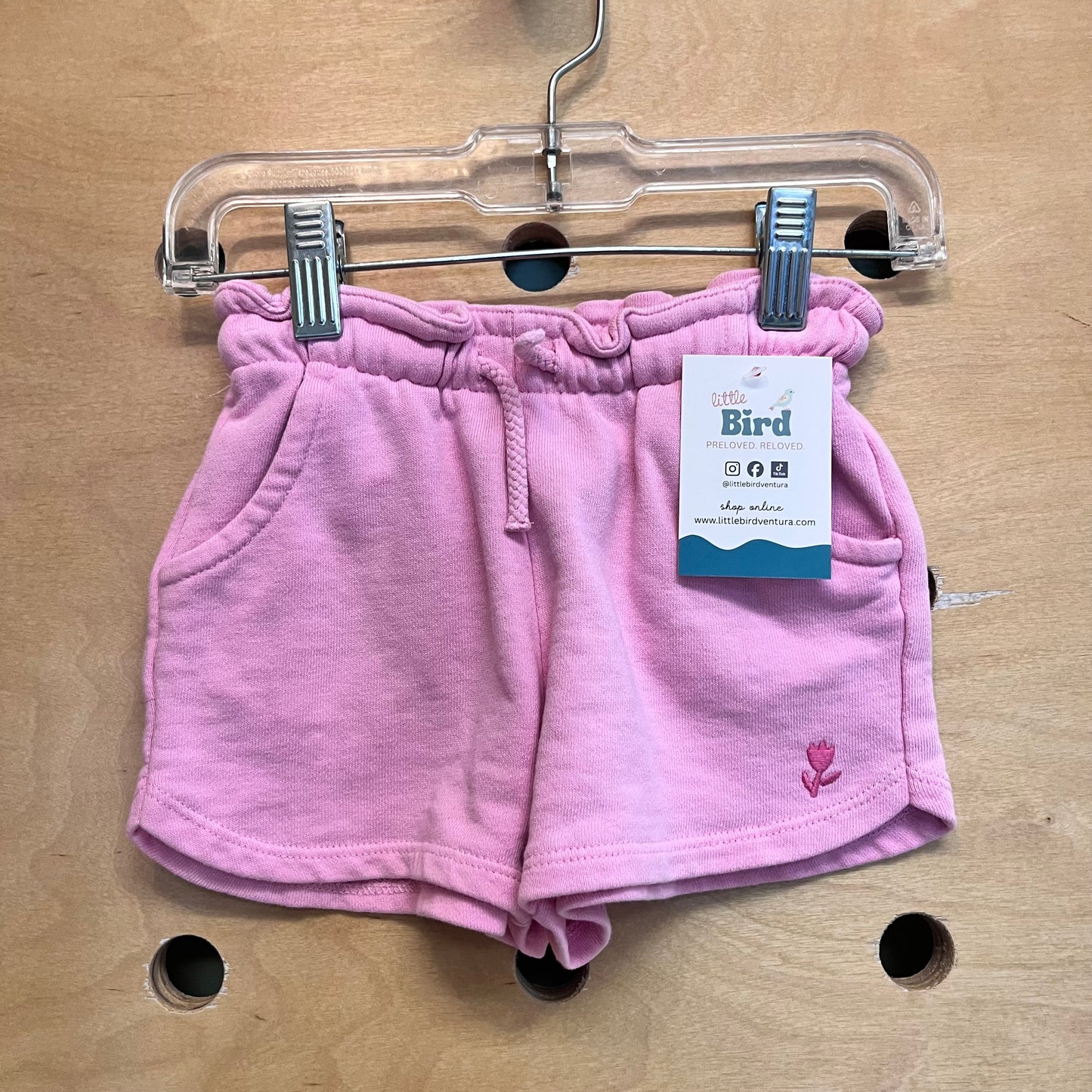 Pink Drawstring Shorts
