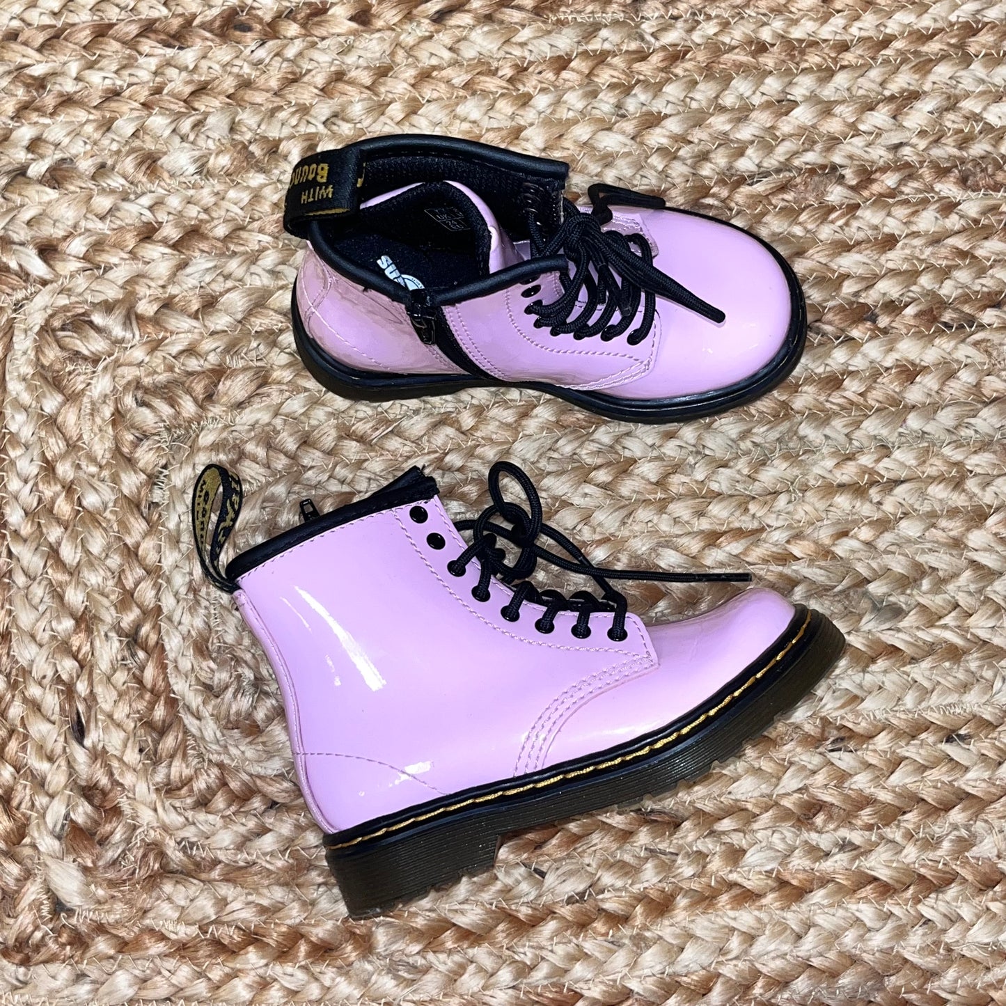 Pink Leather 1460 Air-Wair Boots