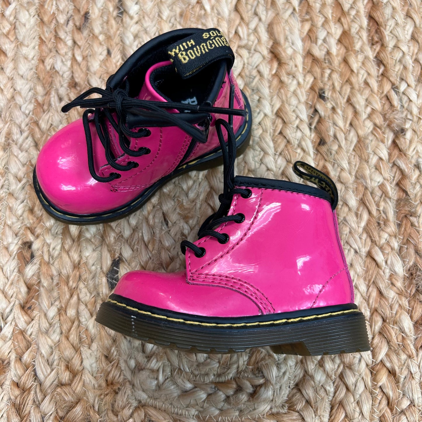 Pink Patent Leather Boots