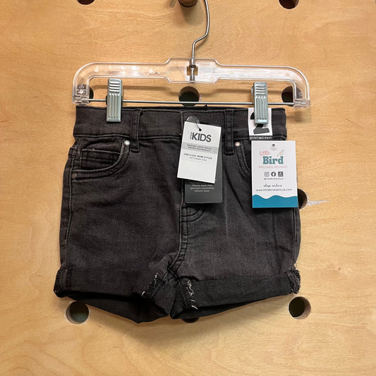 Black Cuffed Denim Shorts NEW!