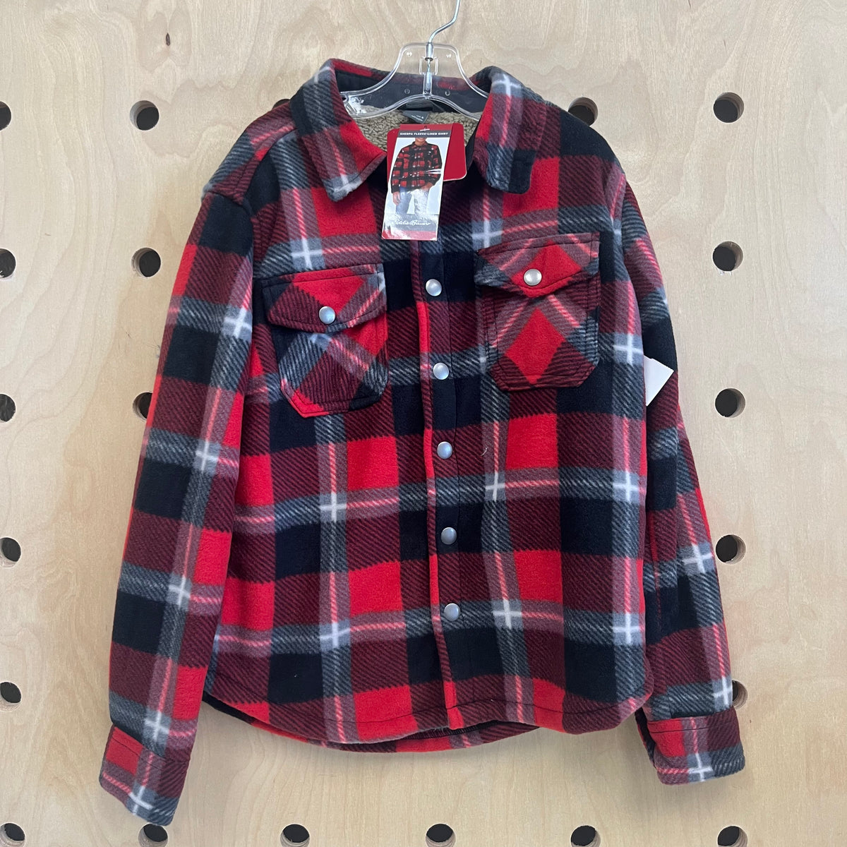 Red Plaid Sherpa Lined Jacket NEW!