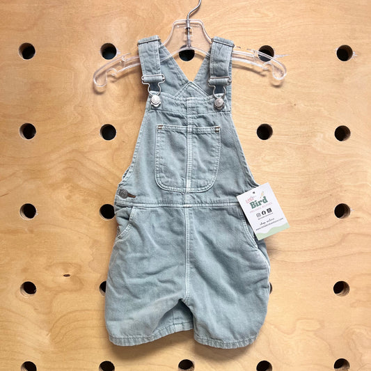 Green Denim Shortalls