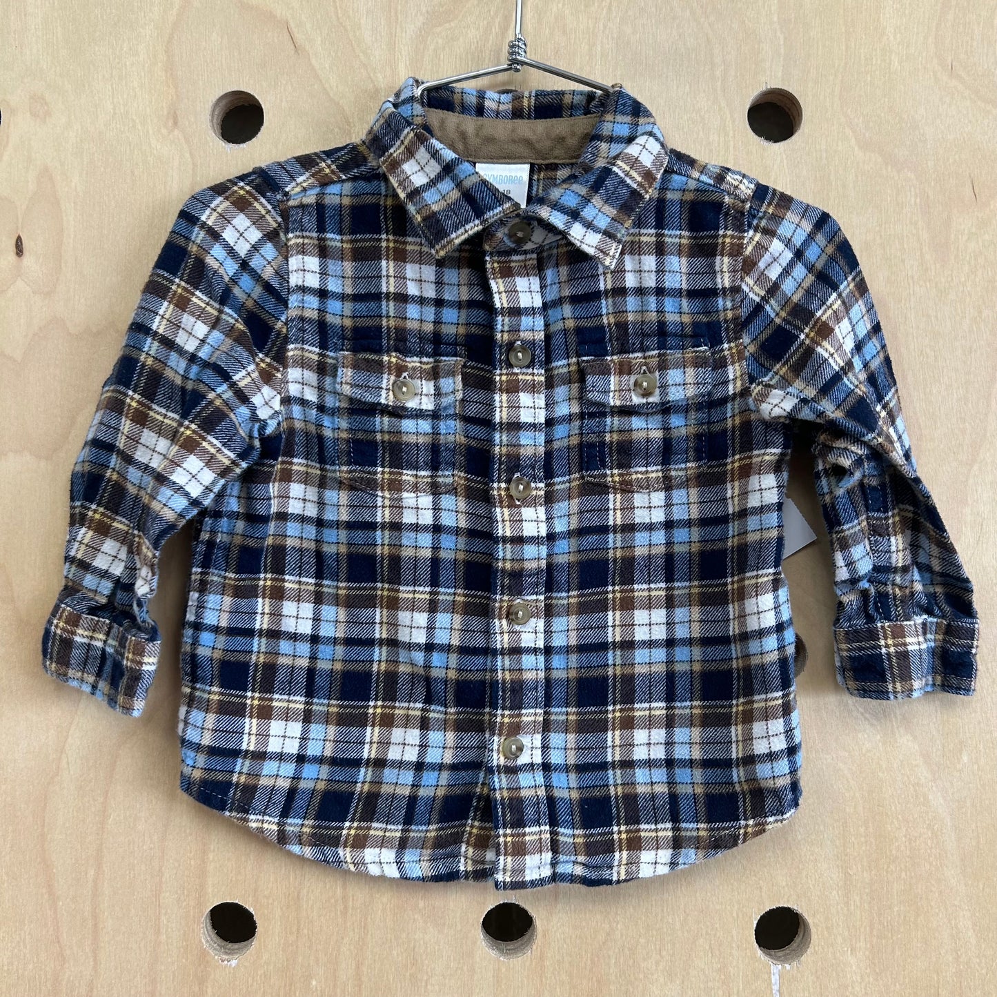 Tan + Blue Flannel