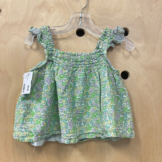 Green Floral Tank