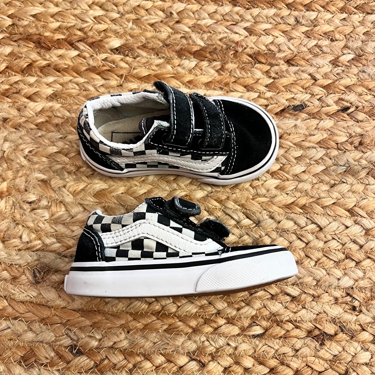 B&W Checkerboard Skate Sneakers
