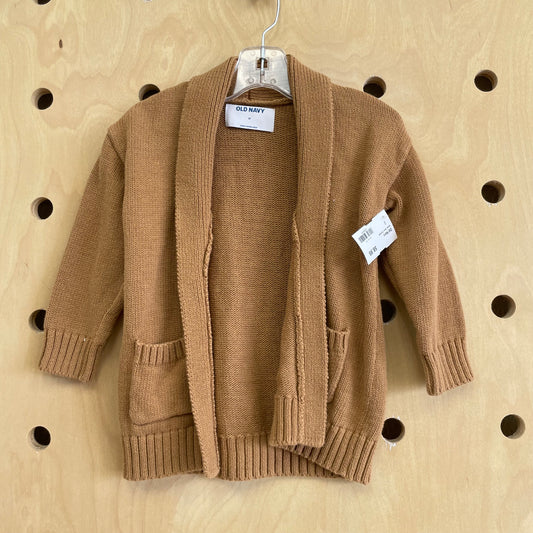 Brown Open Cardigan