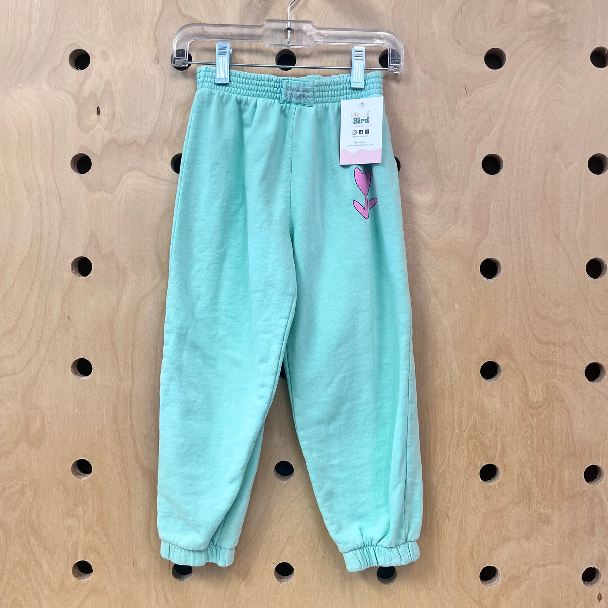 Green + Pink Tulip Joggers
