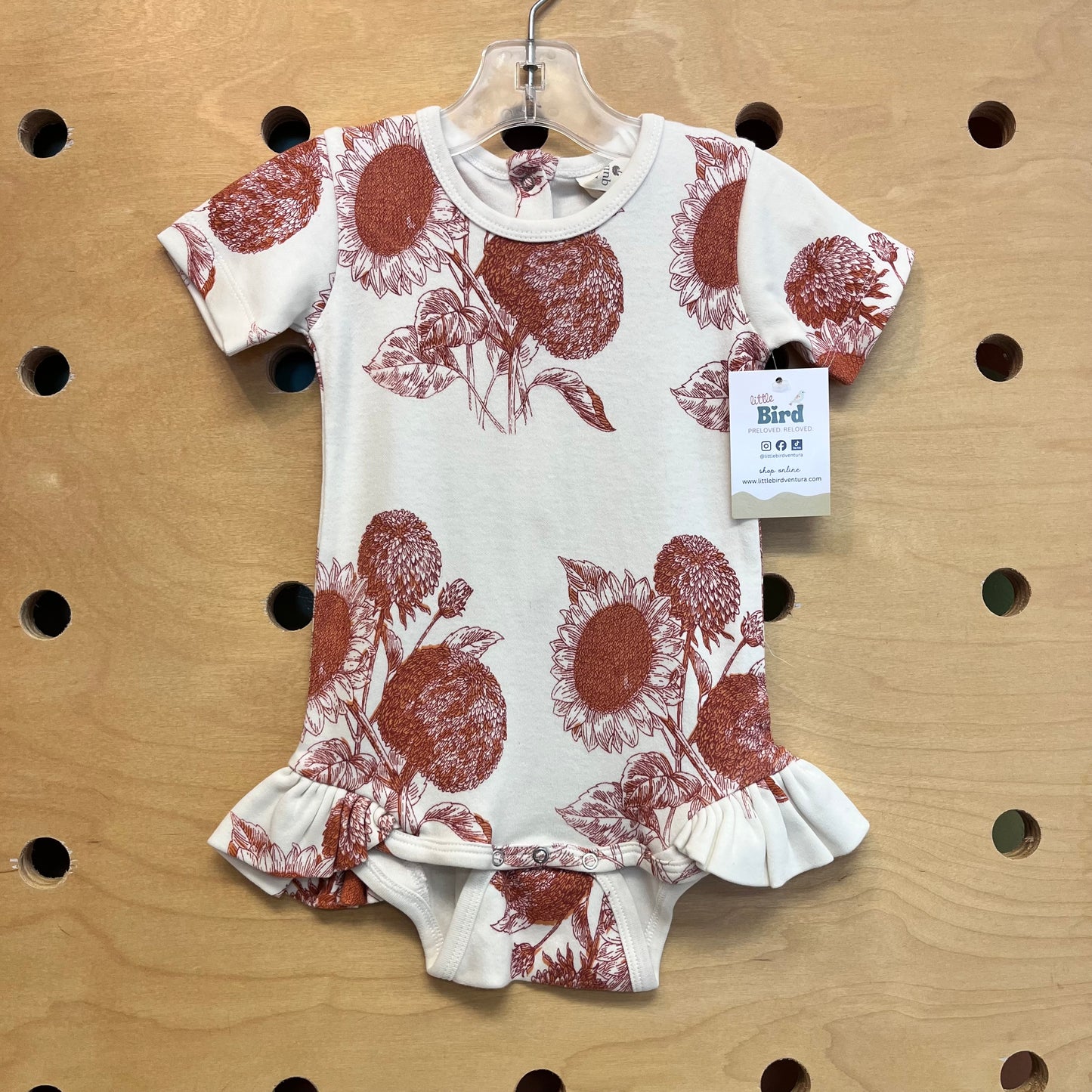 Rust Organic Sunflower Romper NEW!