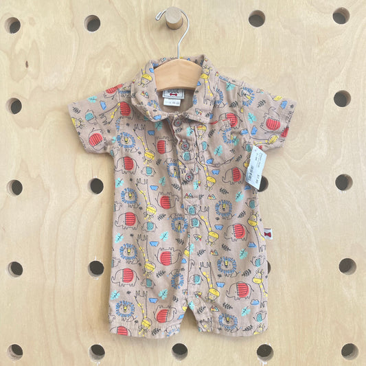 Tan Zoo Animal Romper