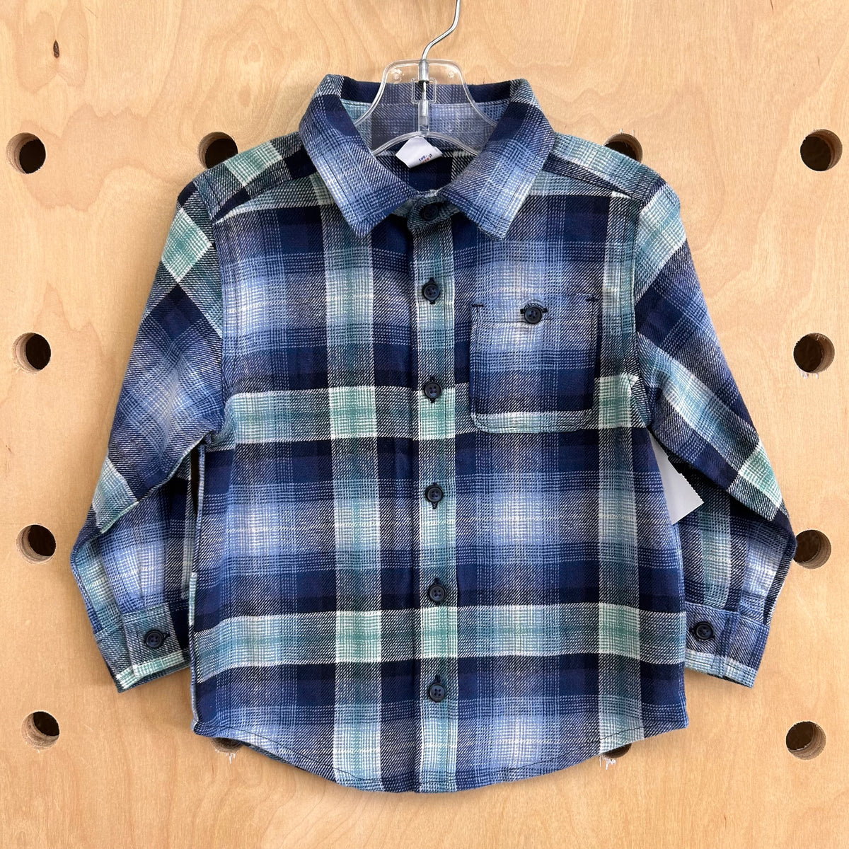 Blue + Teal Plaid Flannel NEW!