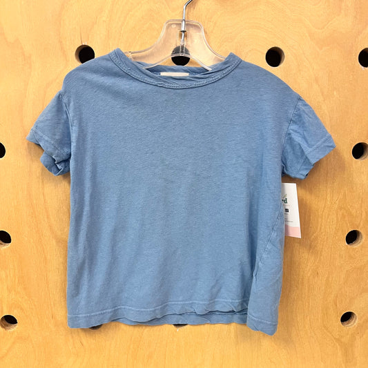 Blue Linen Blend Tee