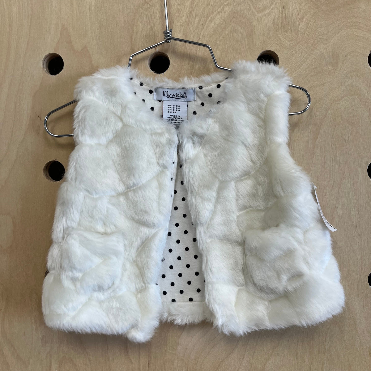 White Faux Fur Vest