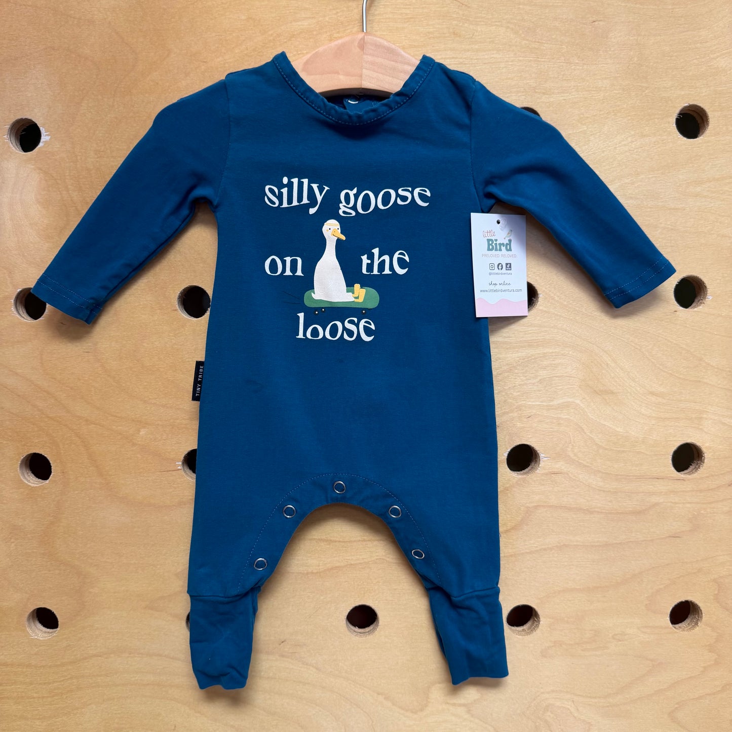 Teal 'Silly Goose On The Loose' Romper