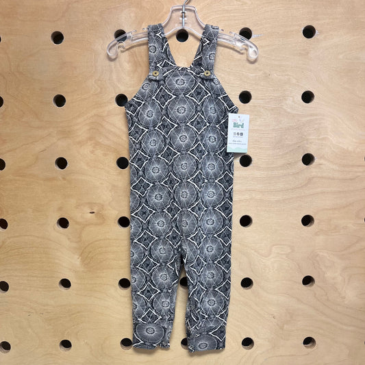 Black Quilted Modal Geometric Romper