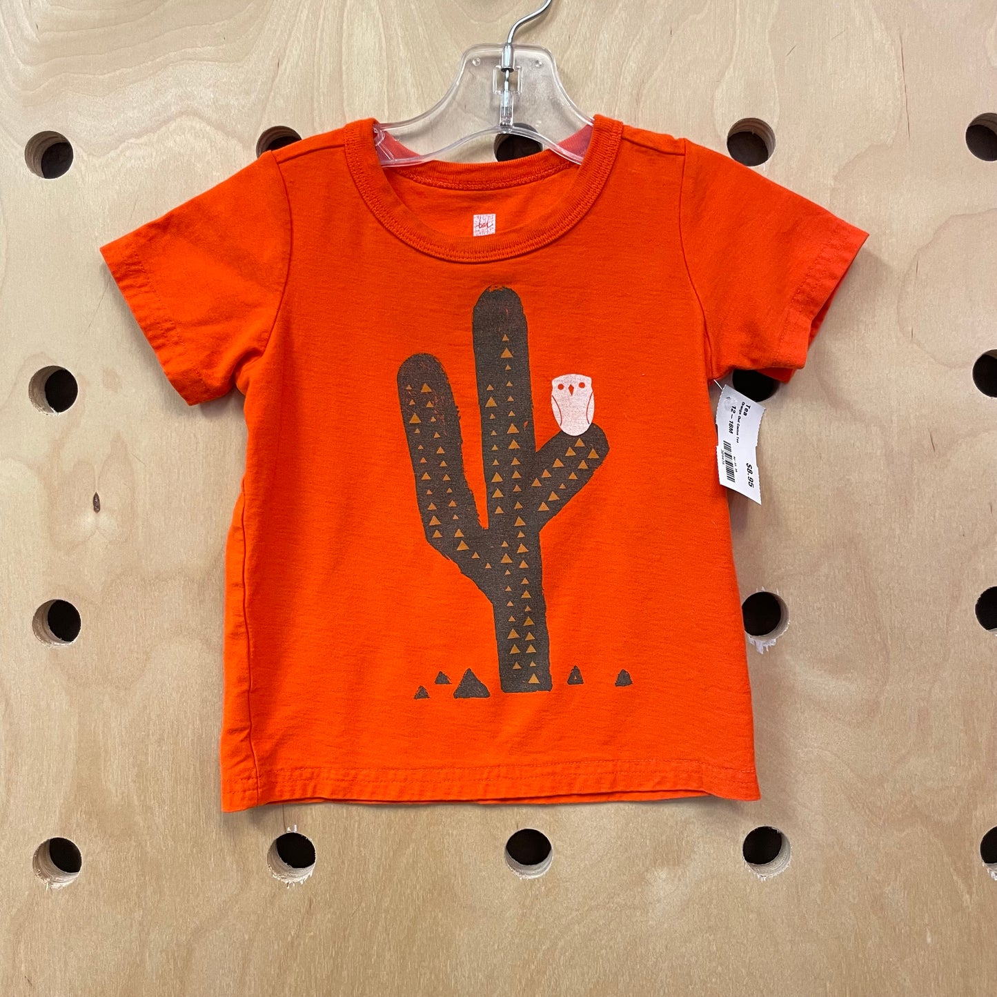 Orange Owl Cactus Tee