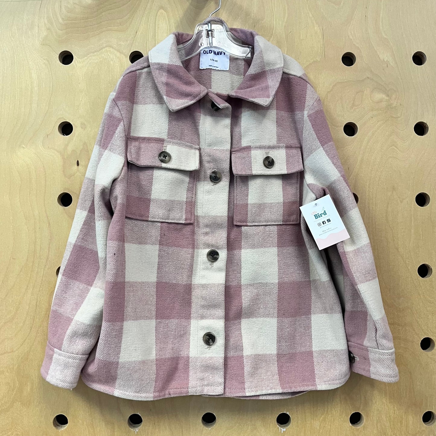 Pink & Beige Plaid Shacket