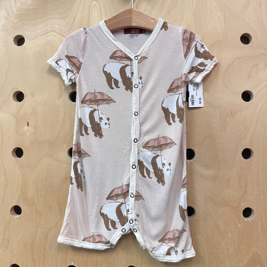 Pink Panda Bamboo Romper
