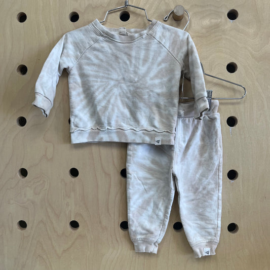 Beige Tie Dye Sweatsuit