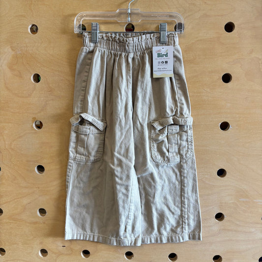 Beige Wide Leg Pocket Pull On Pants