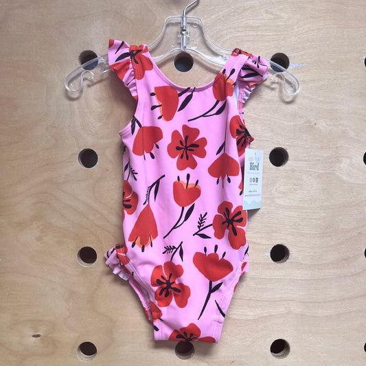 Pink/Redd Flowers Swimsuit