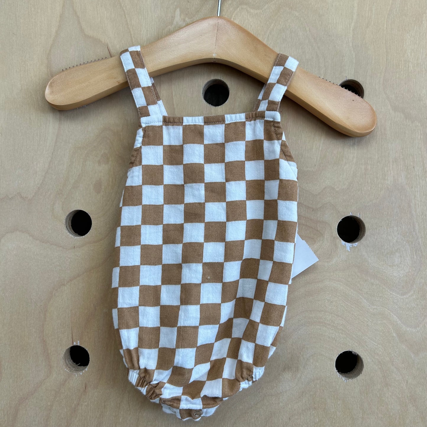 Organic Checkered Romper