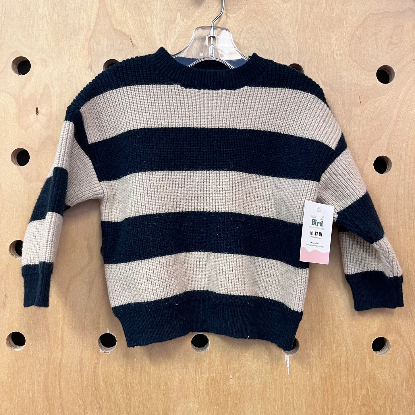 Tan + Navy Sweater