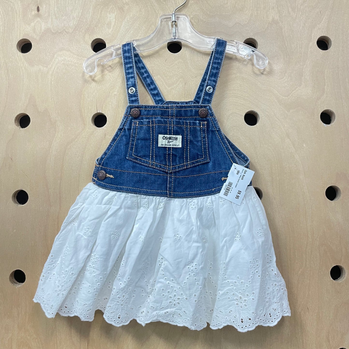 Denim + White Eyelet Jumper