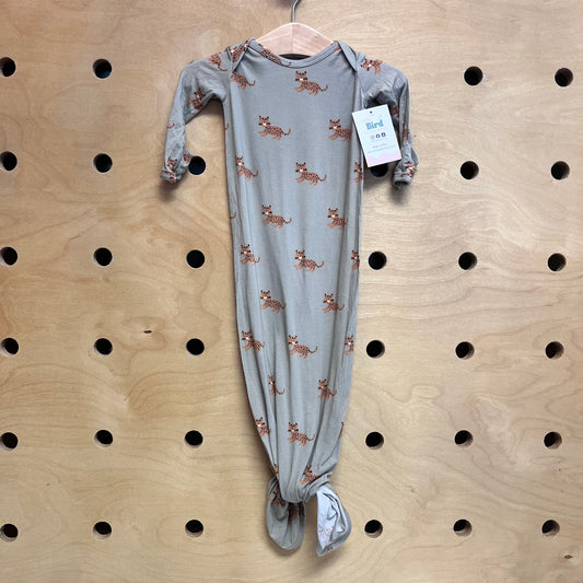 Olive Tigers Bamboo Knotted Gown