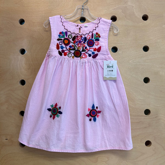 Pink Embroidered Dress