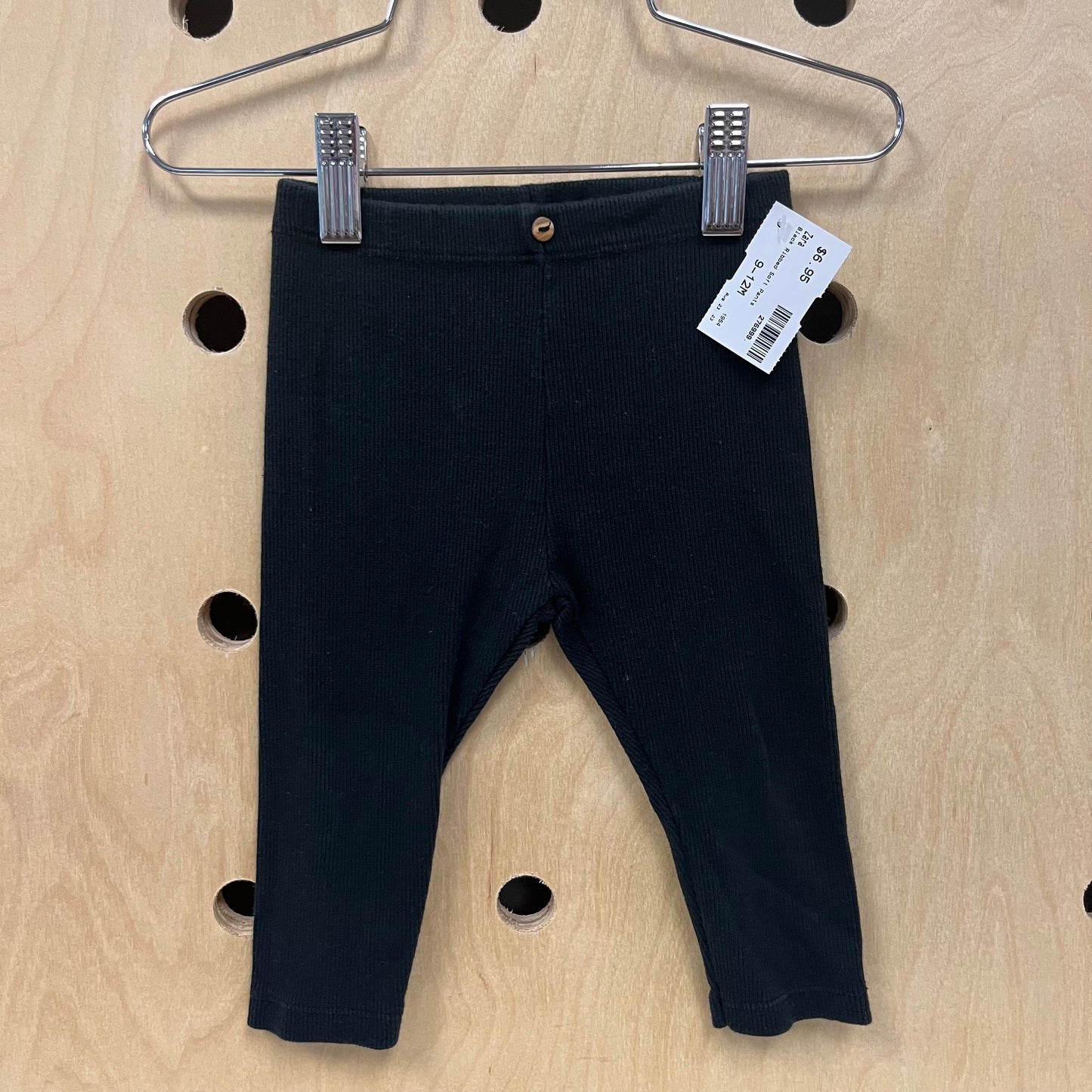 Black Ribbed Soft Pants