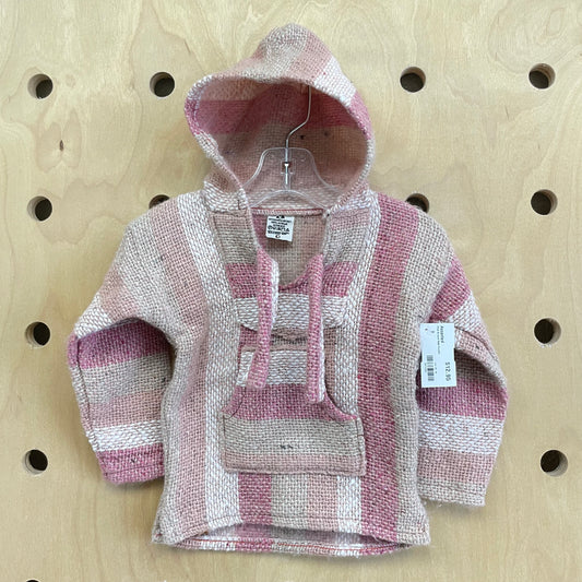 Pink Striped Baja Hoodie