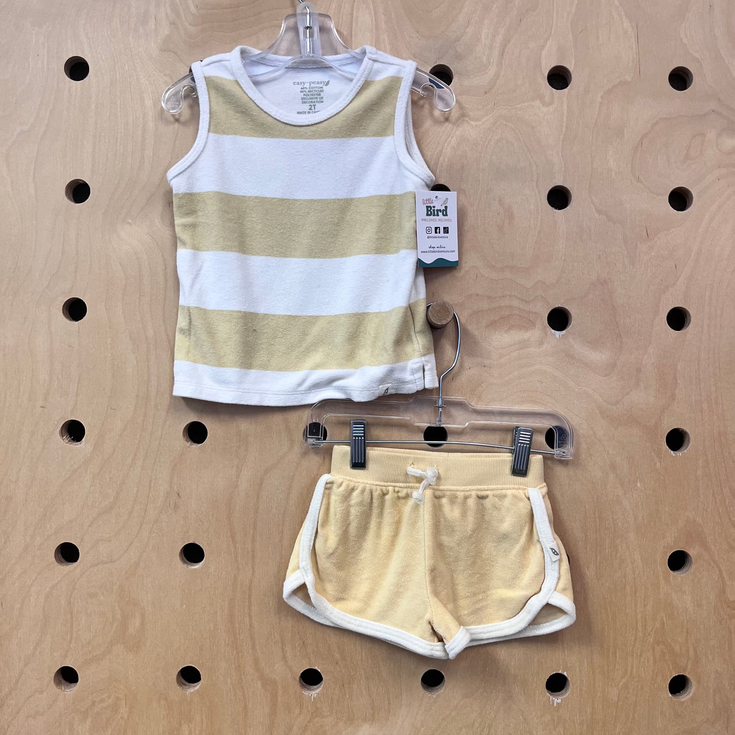 Yellow Striped Terry Outfit