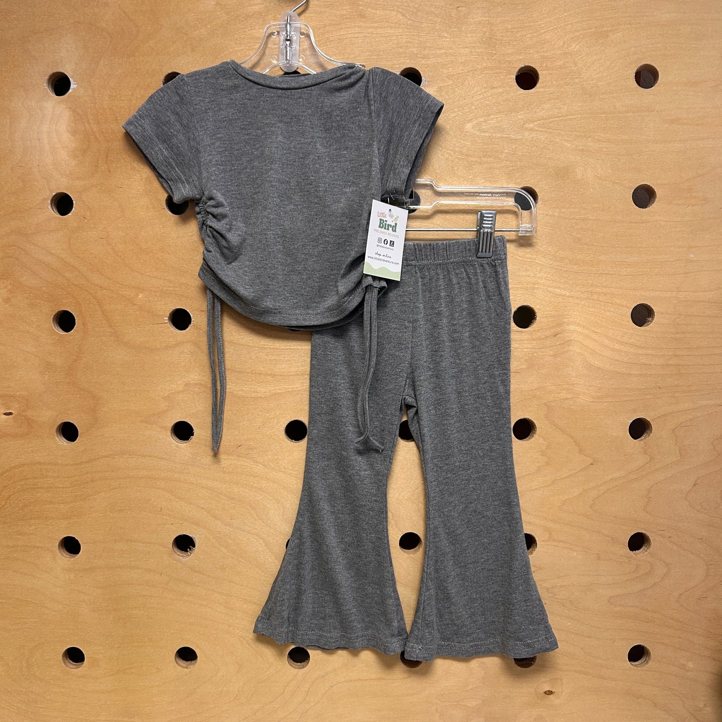 Grey Flare Pants Outfit